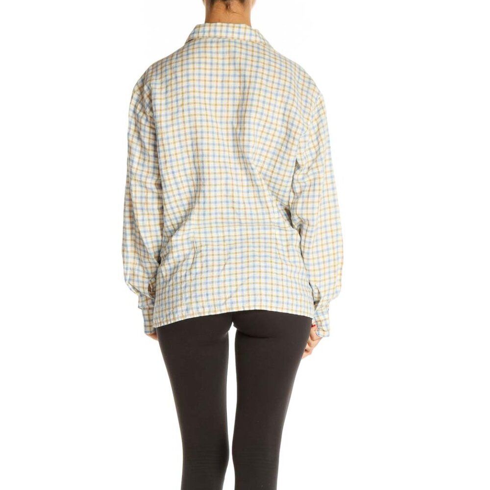 Moreno Martini Da Firenze Beige Checkered All Day Wear Shirt - Picture 3 of 3